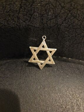 Vintage Sterling Sterling Silver Artisan Star of David Pendant. Judaica Israel